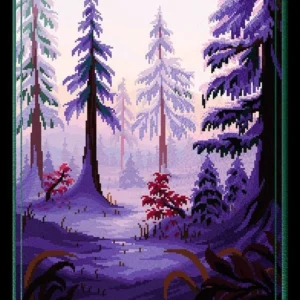 Snow-Covered Forest (PixelSnowLands.jpg) (Foil Etched) - Secret Lair Drop Series (SLD)