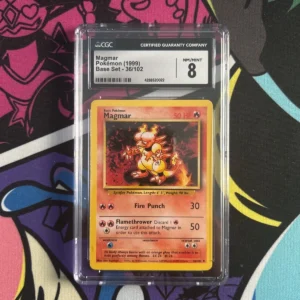 Magmar 36/102 Base Set Unlimited - Pokemon (1999) - CGC 8