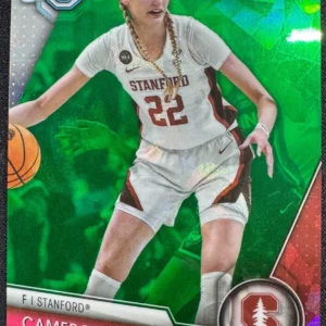 2024 Bowman University Chrome Basketball - Cameron Brink #75 - 1st Bowman Green Parallel 08/99